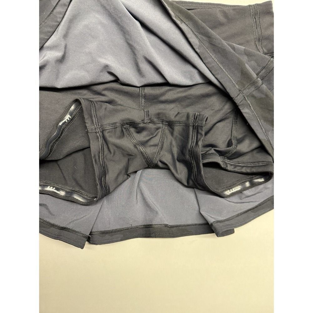 Lululemon Pace Rival Mid-Rise Skirt.Heritage 365 Camo Deep Coal Multi/Black.Sz 4 - Picture 9 of 15